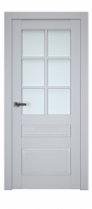 Двери модель 607 Серый (застекленная)