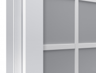Двери модель 607 Белый мат (застекленная)