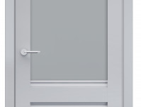 Двери модель 404 Серый (застекленная) 
