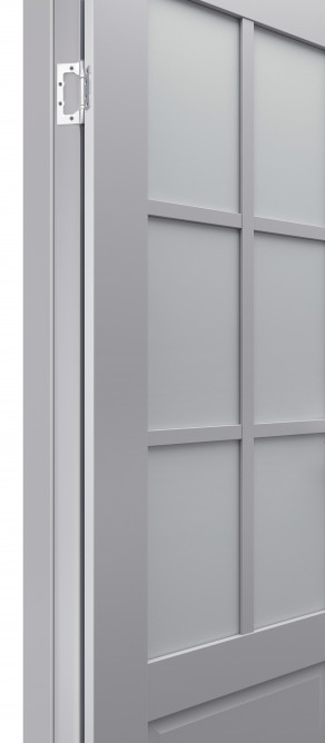 Двери модель 602 Серый (остекленная)
