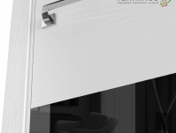 Двери модель 22 Ясень белый Эмаль (застекленная)