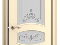 Двери модель 50 Ясен Crema цвет (остеклённая)