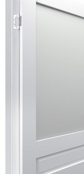 Двери модель 608 Белый мат (застекленная)