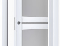 Двери модель 104 Белый (застекленная)