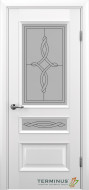 Двери модель 53 Ясень белый Эмаль (застекленная)