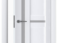 Двери модель 106 Белый (застекленная) 