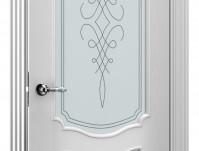 Двери модель 41 Ясень белый Эмаль (застекленная)