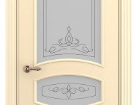 Двери модель 50 Ясен Crema цвет (остеклённая)