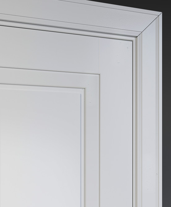 Двери модель Retta 01 Белая Эмаль (глухая) 