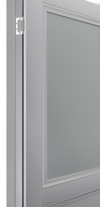 Двери модель 402 Серый (застекленная) 