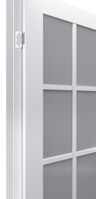 Двери модель 601 Белая (остекленная) 