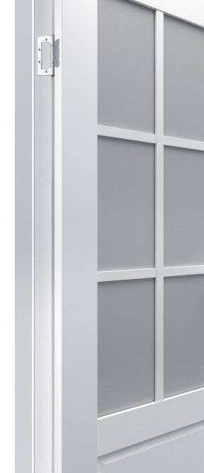 Двери модель 602 Белая (остекленная) 